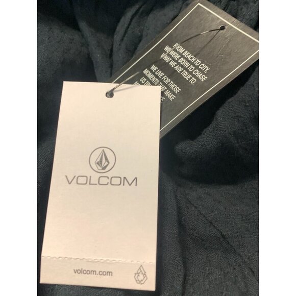 Volcom Women Extra Small Black Flowy Tank Top Ruffle Straps Kabloom Cami New - Picture 10 of 10